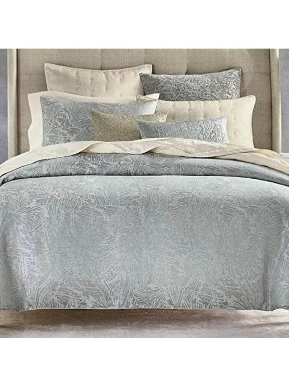 Hudson Park Full/Queen Duvet Cover Blue Deisign MSRP $400